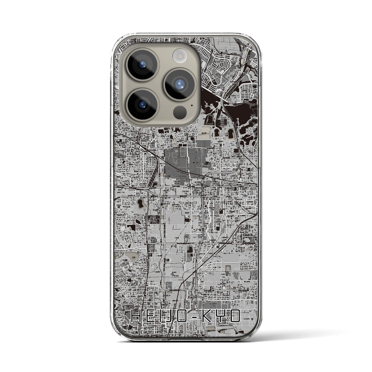 【平城京(奈良県)】地図柄iPhoneケース(クリアタイプ)