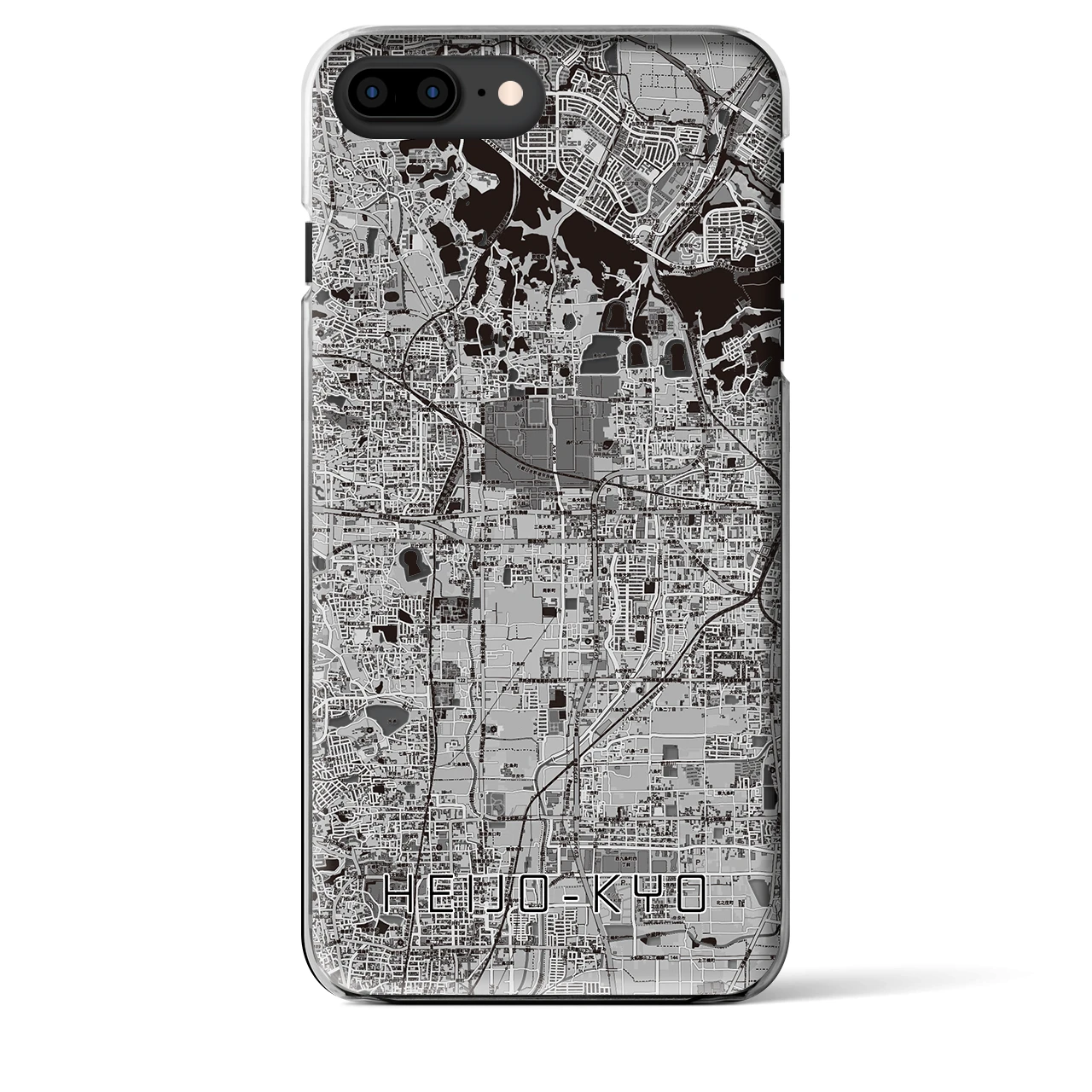 【平城京(奈良県)】地図柄iPhoneケース(クリアタイプ)