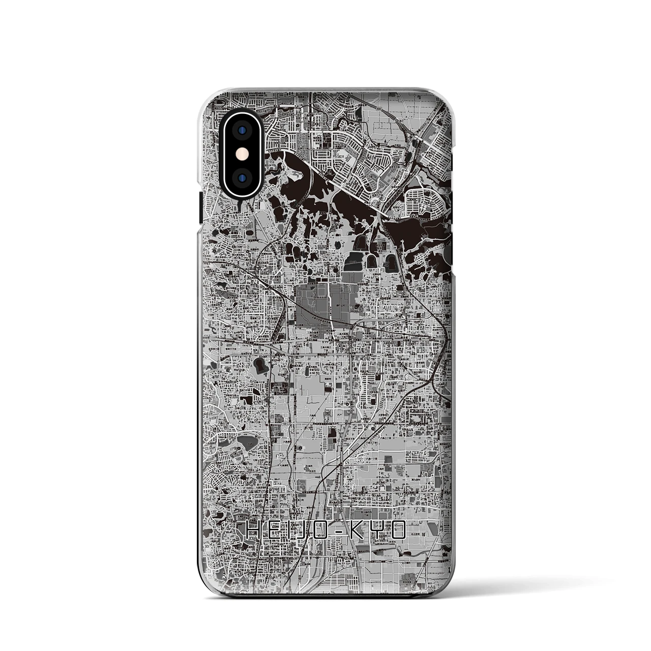 【平城京(奈良県)】地図柄iPhoneケース(クリアタイプ)