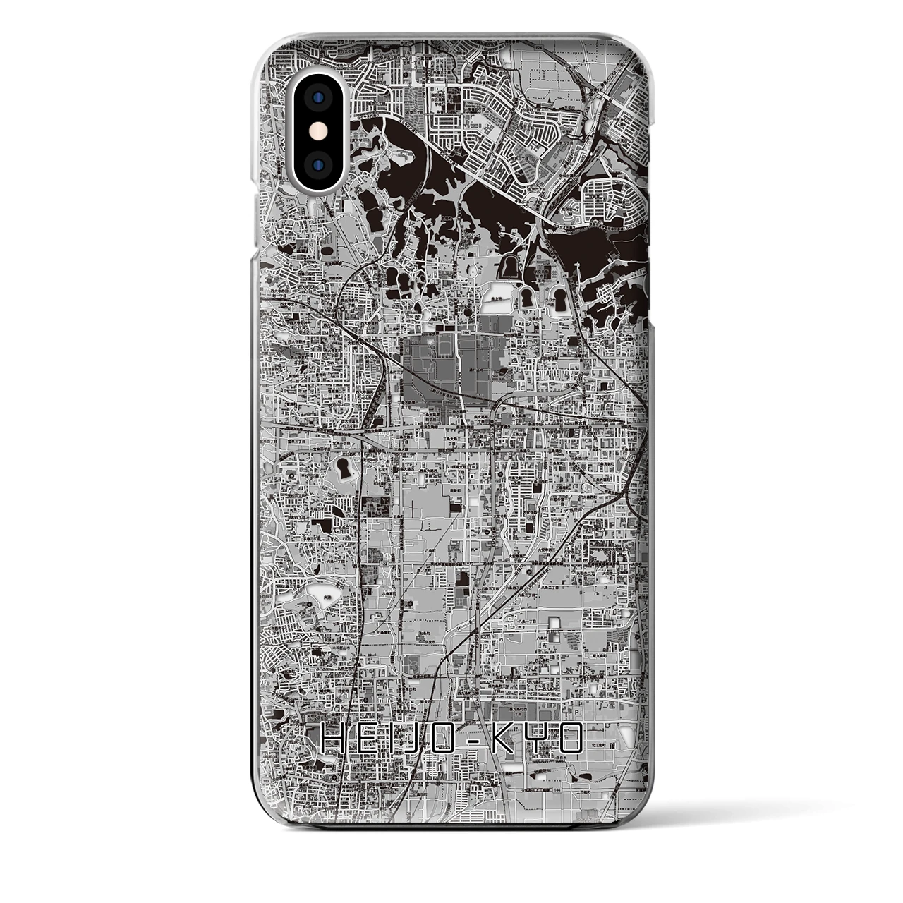 【平城京(奈良県)】地図柄iPhoneケース(クリアタイプ)