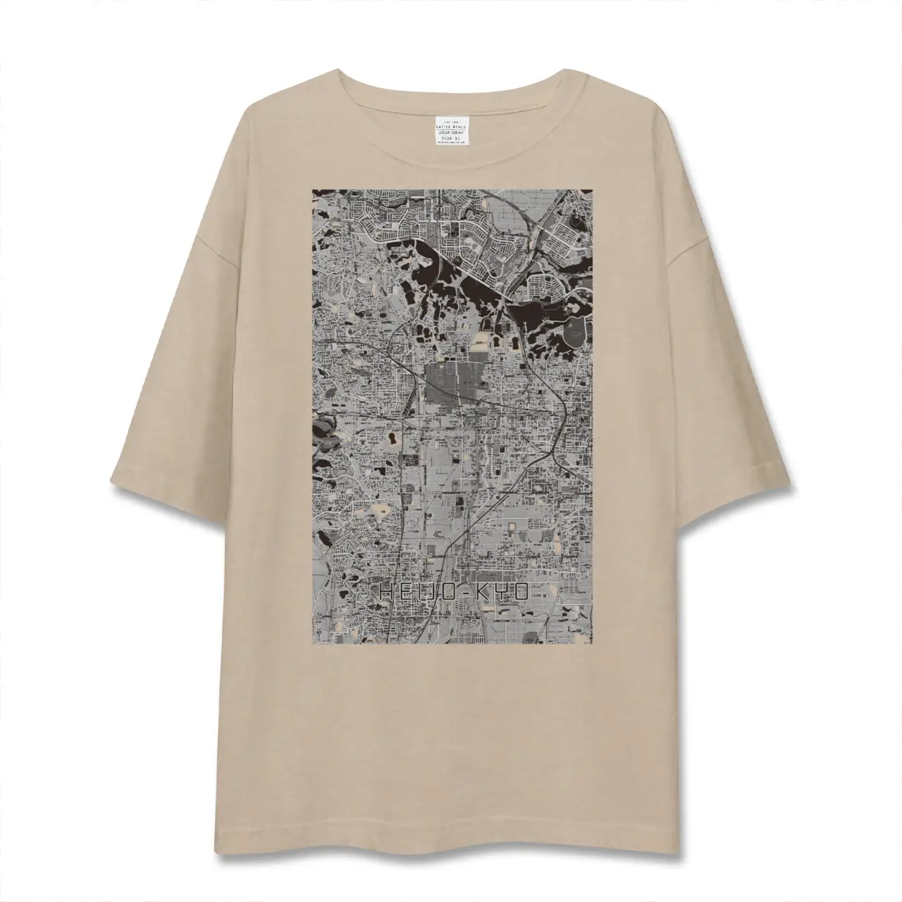 【平城京(奈良県)】地図柄ビッグシルエットTシャツ