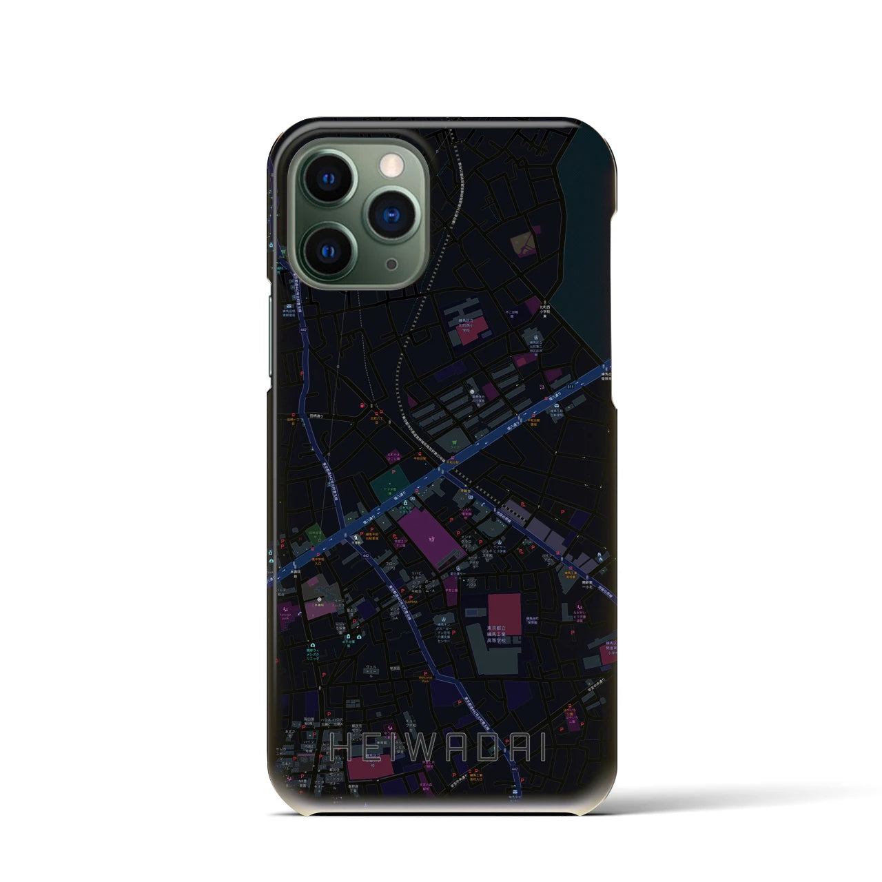 【平和台(東京都)】地図柄iPhoneケース(バックカバータイプ)