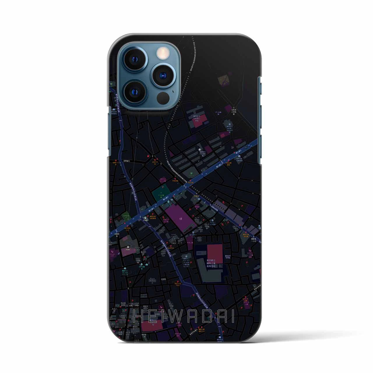 【平和台(東京都)】地図柄iPhoneケース(バックカバータイプ)