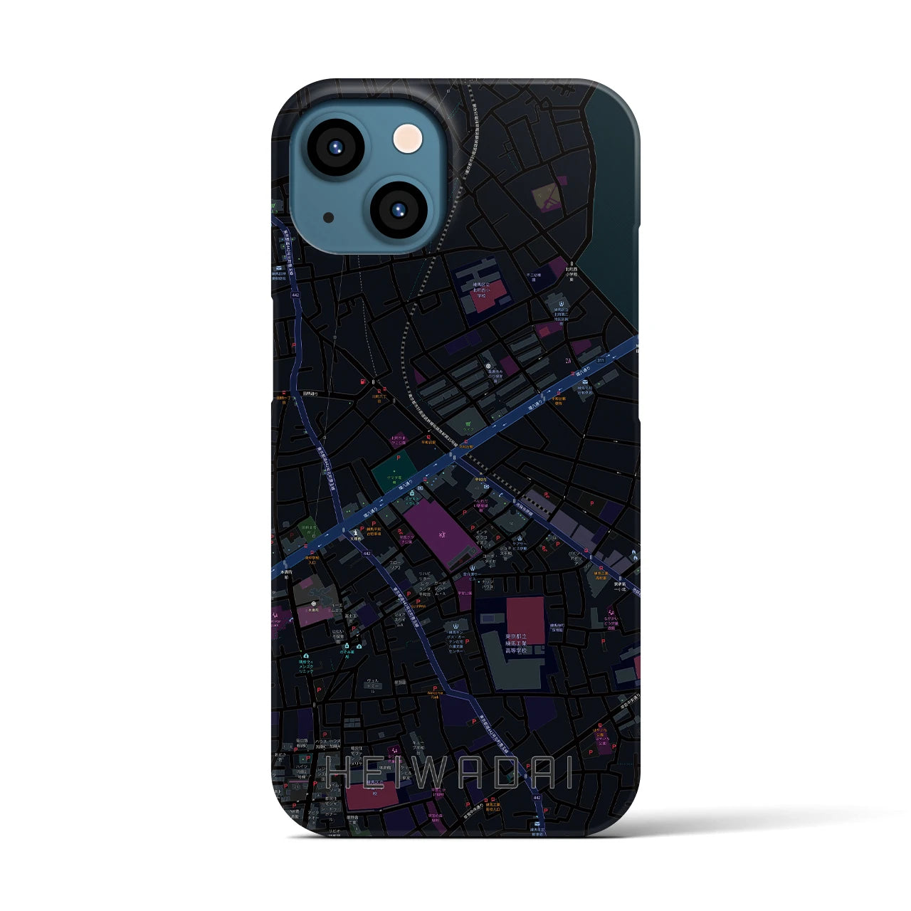 【平和台(東京都)】地図柄iPhoneケース(バックカバータイプ)
