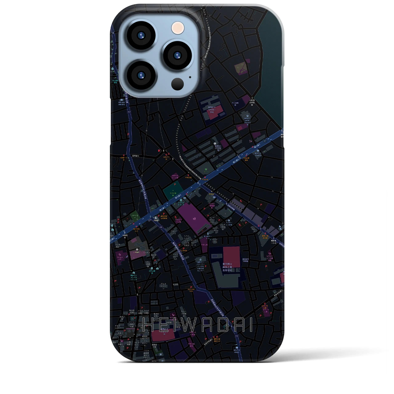 【平和台(東京都)】地図柄iPhoneケース(バックカバータイプ)