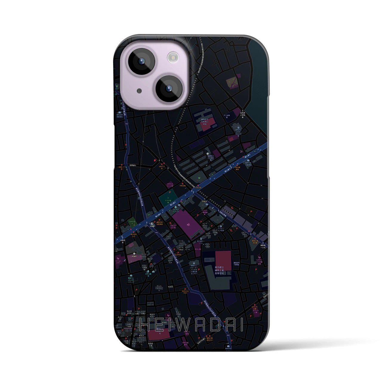 【平和台(東京都)】地図柄iPhoneケース(バックカバータイプ)