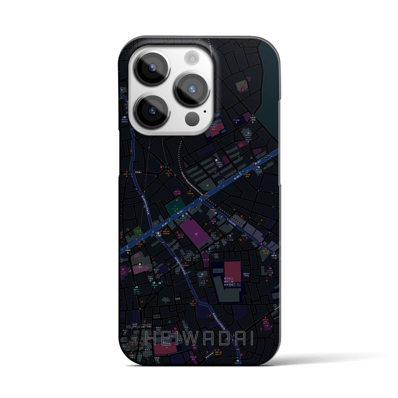 【平和台(東京都)】地図柄iPhoneケース(バックカバータイプ)