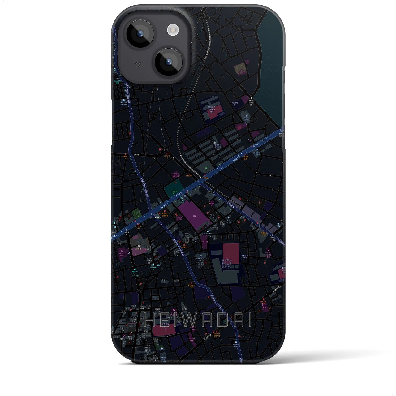 【平和台(東京都)】地図柄iPhoneケース(バックカバータイプ)