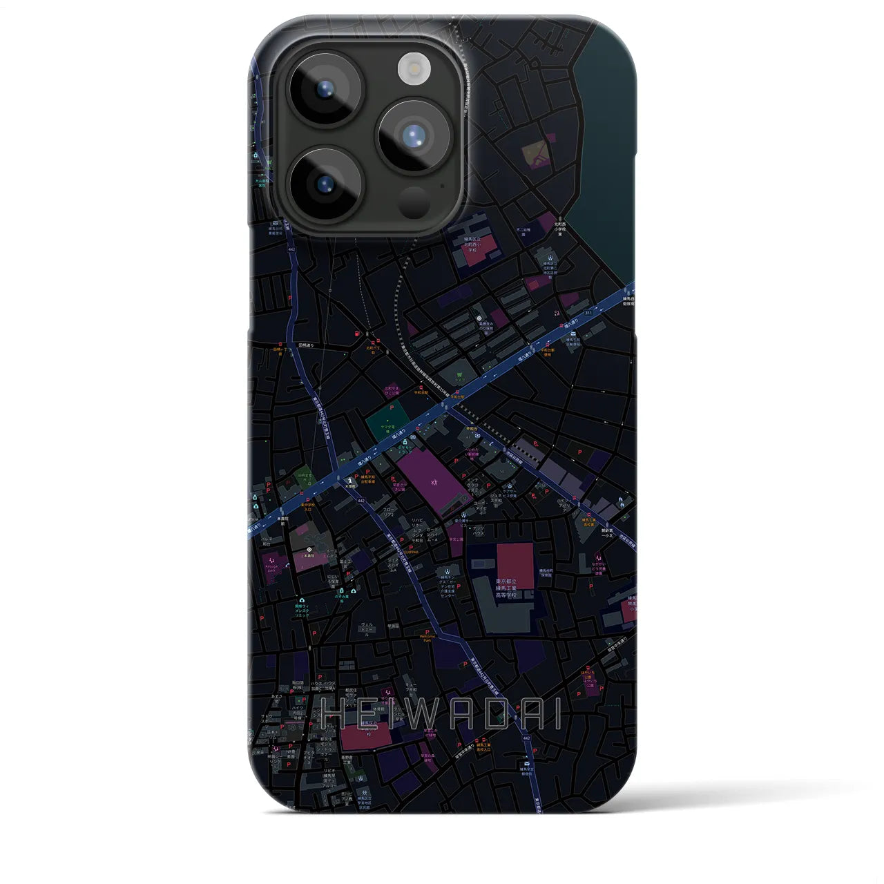 【平和台(東京都)】地図柄iPhoneケース(バックカバータイプ)