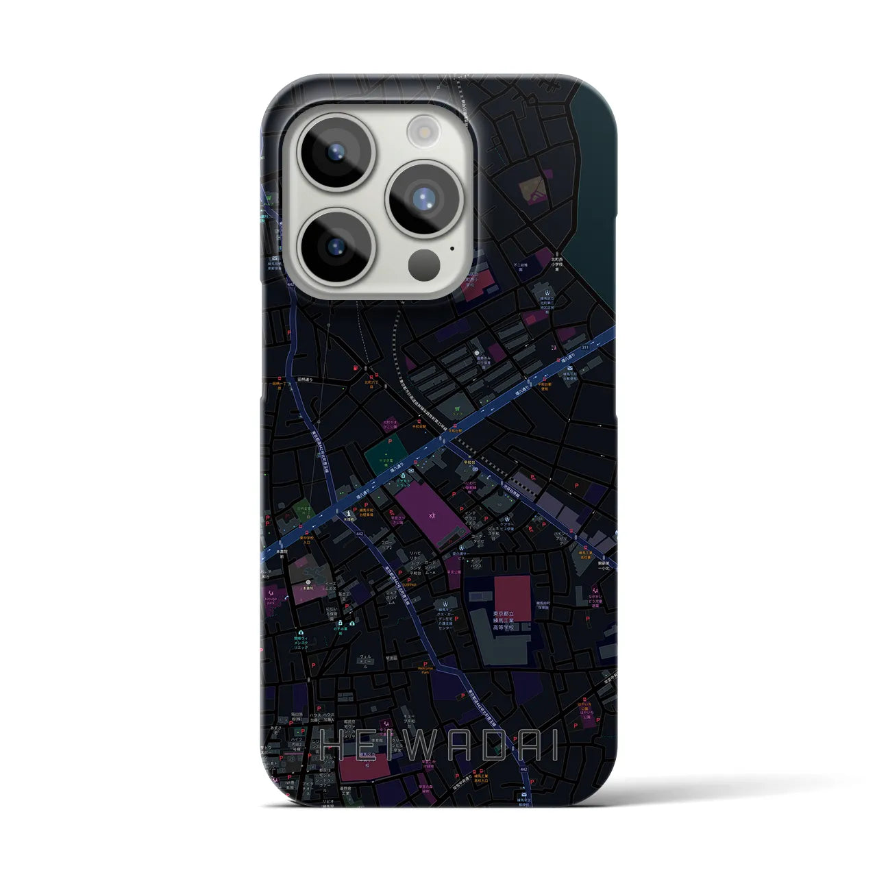 【平和台(東京都)】地図柄iPhoneケース(バックカバータイプ)