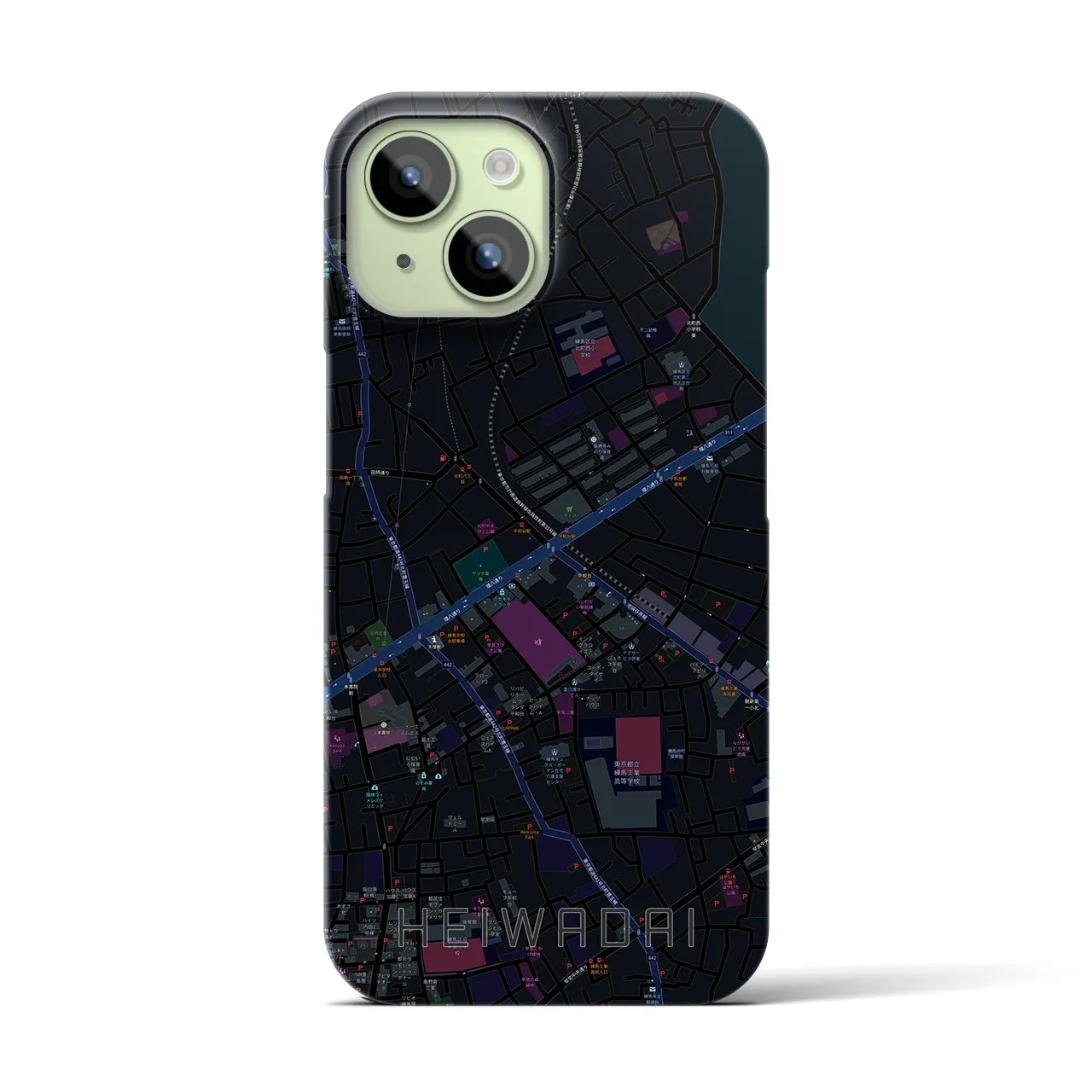 【平和台(東京都)】地図柄iPhoneケース(バックカバータイプ)