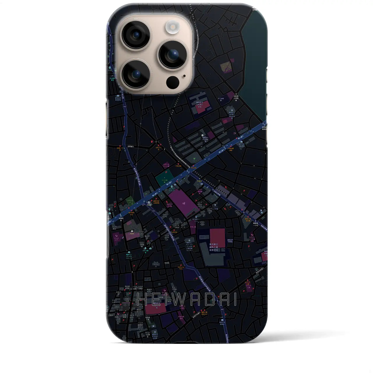 【平和台(東京都)】地図柄iPhoneケース(バックカバータイプ)