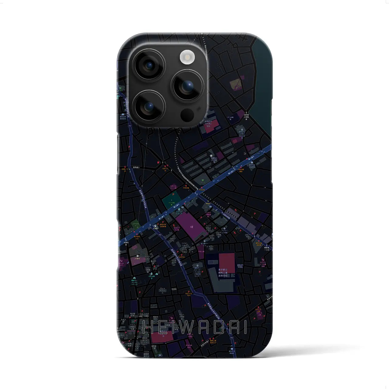 【平和台(東京都)】地図柄iPhoneケース(バックカバータイプ)