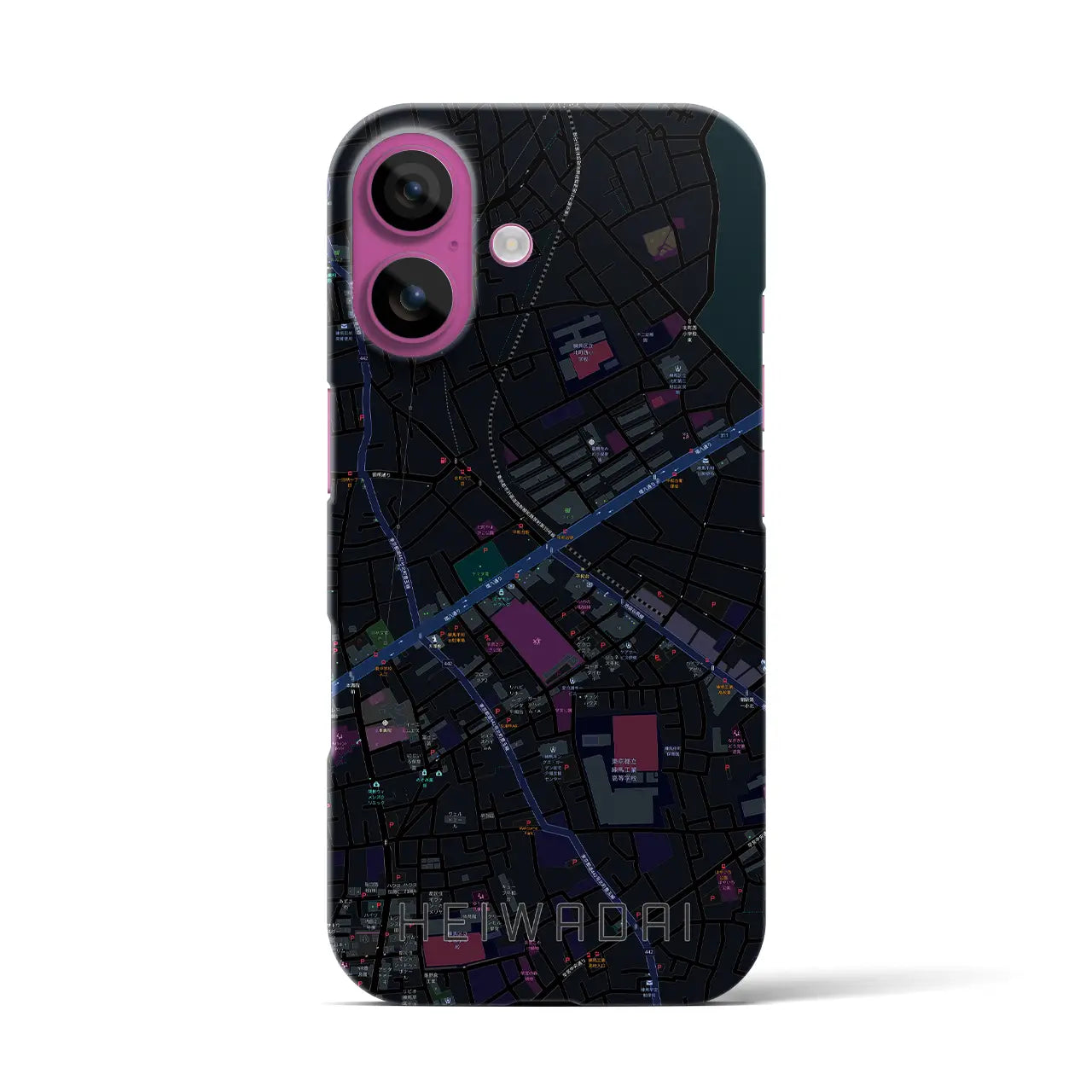 【平和台(東京都)】地図柄iPhoneケース(バックカバータイプ)