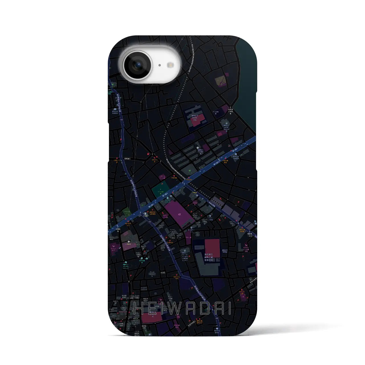 【平和台(東京都)】地図柄iPhoneケース(バックカバータイプ)