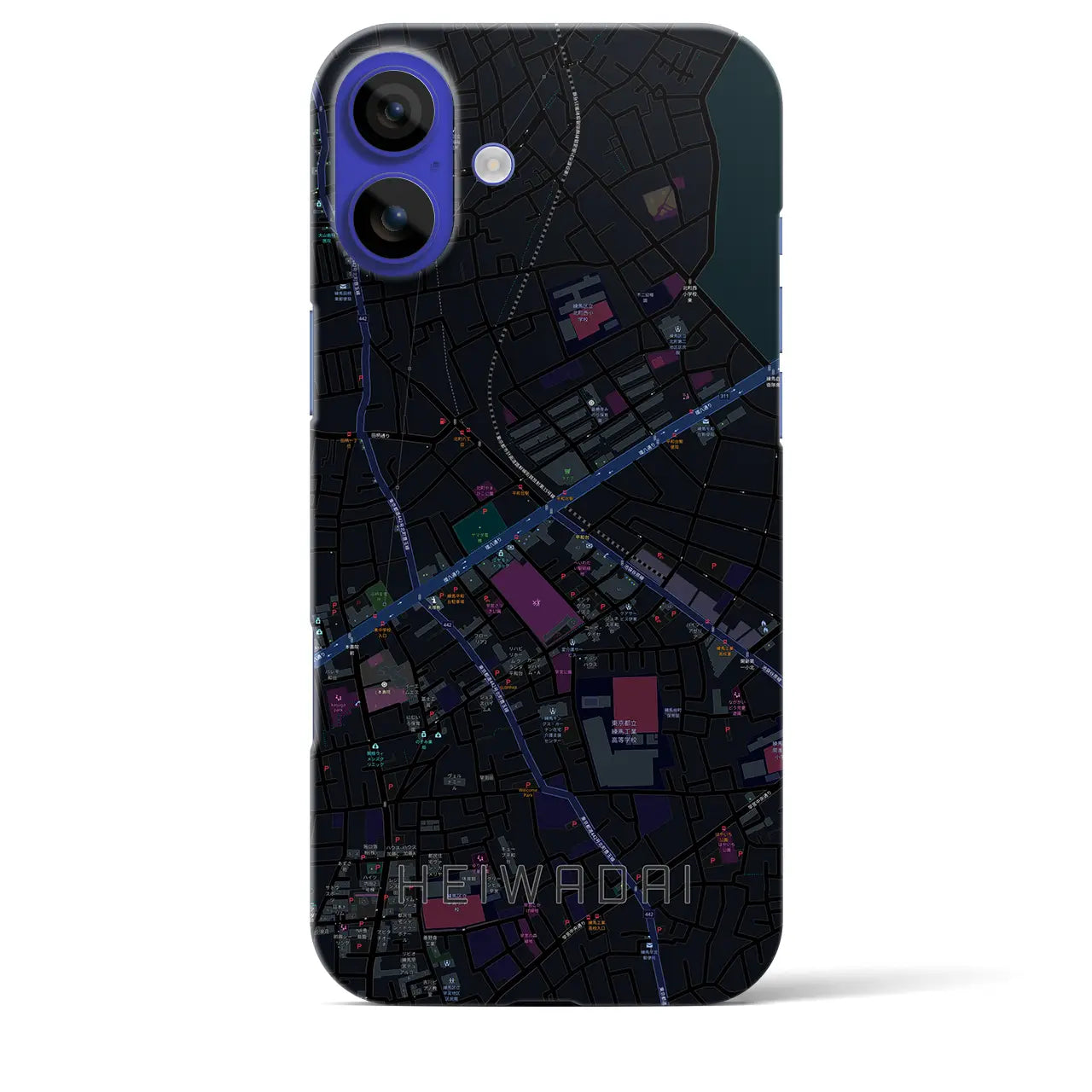 【平和台(東京都)】地図柄iPhoneケース(バックカバータイプ)