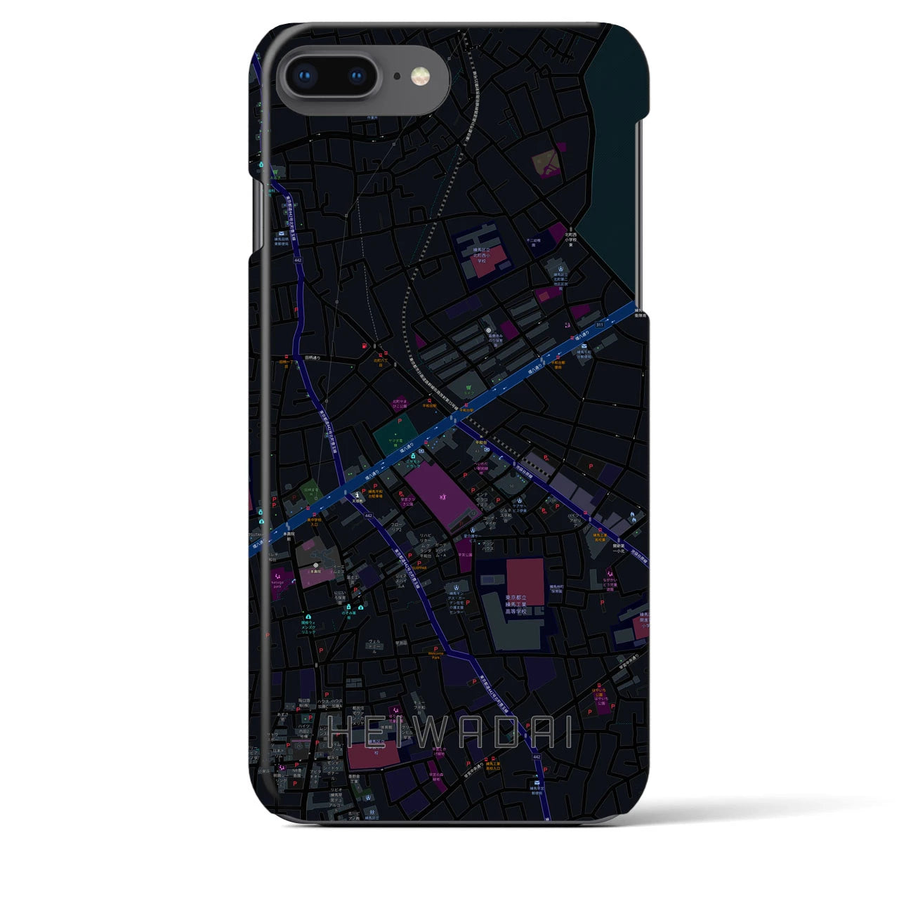 【平和台(東京都)】地図柄iPhoneケース(バックカバータイプ)