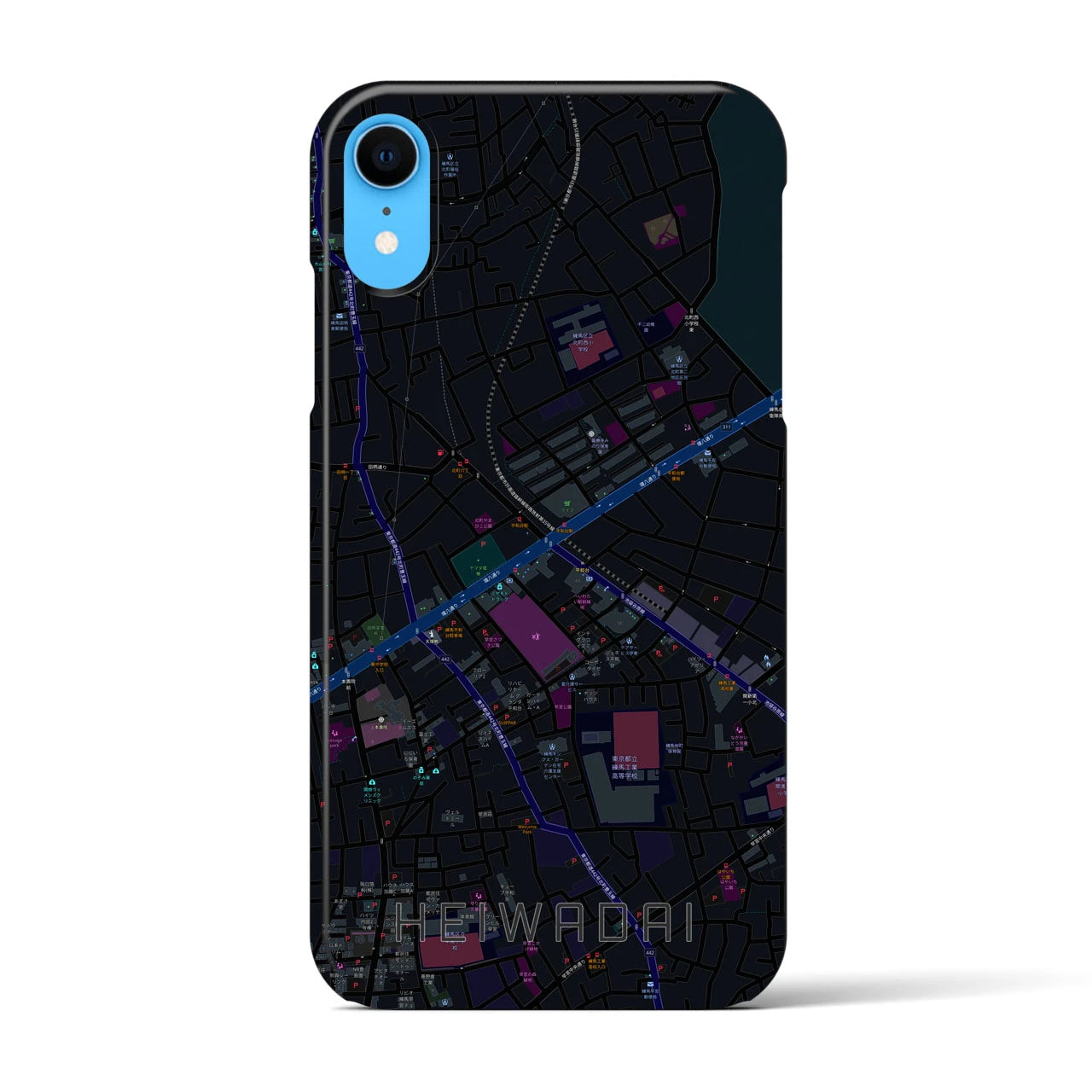 【平和台(東京都)】地図柄iPhoneケース(バックカバータイプ)