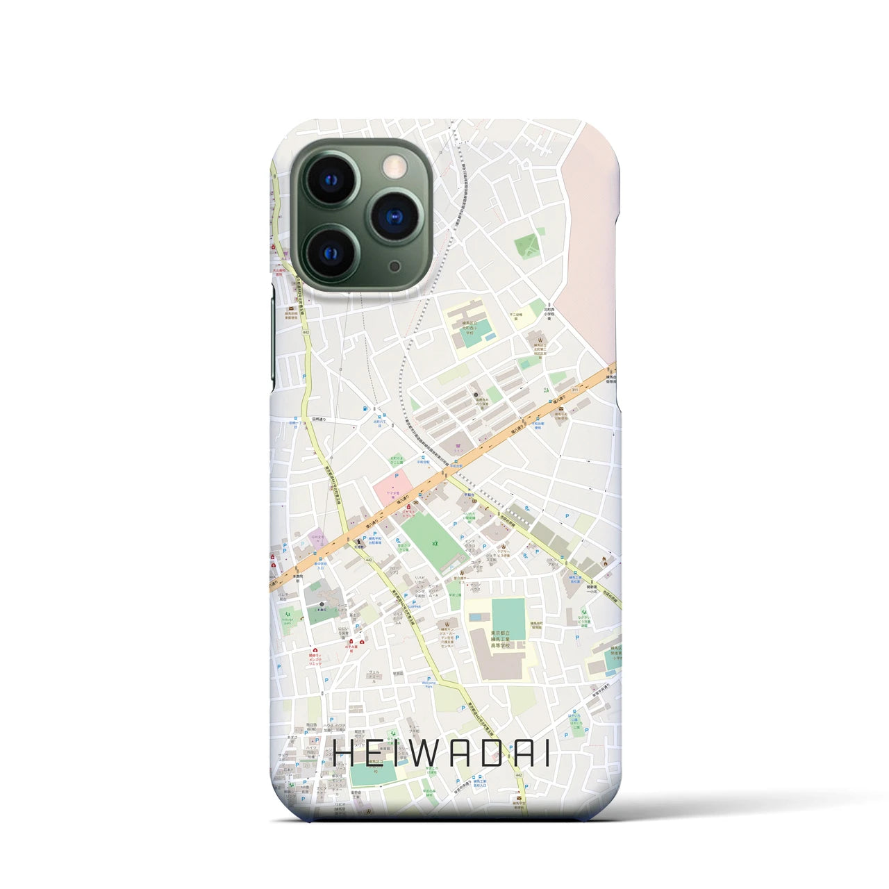 【平和台(東京都)】地図柄iPhoneケース(バックカバータイプ)