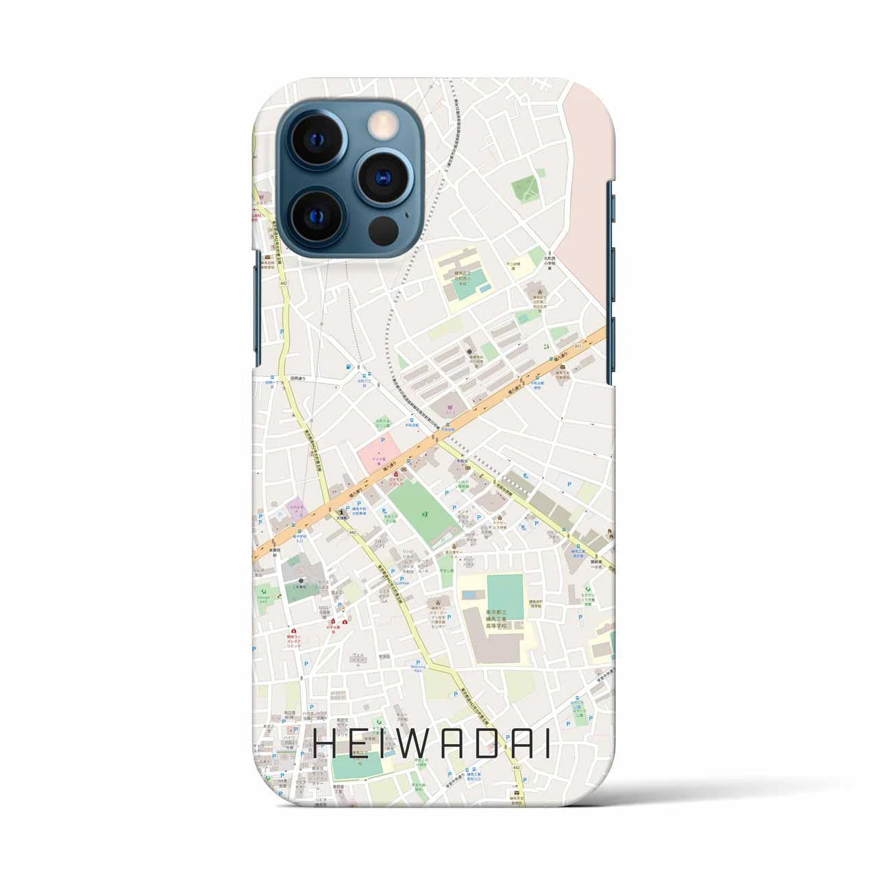 【平和台(東京都)】地図柄iPhoneケース(バックカバータイプ)