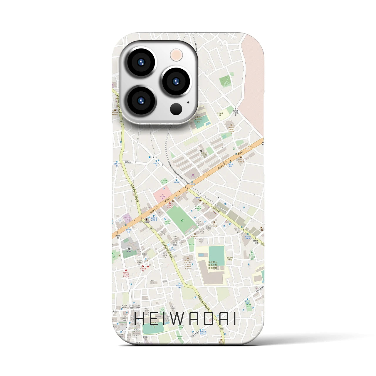 【平和台(東京都)】地図柄iPhoneケース(バックカバータイプ)