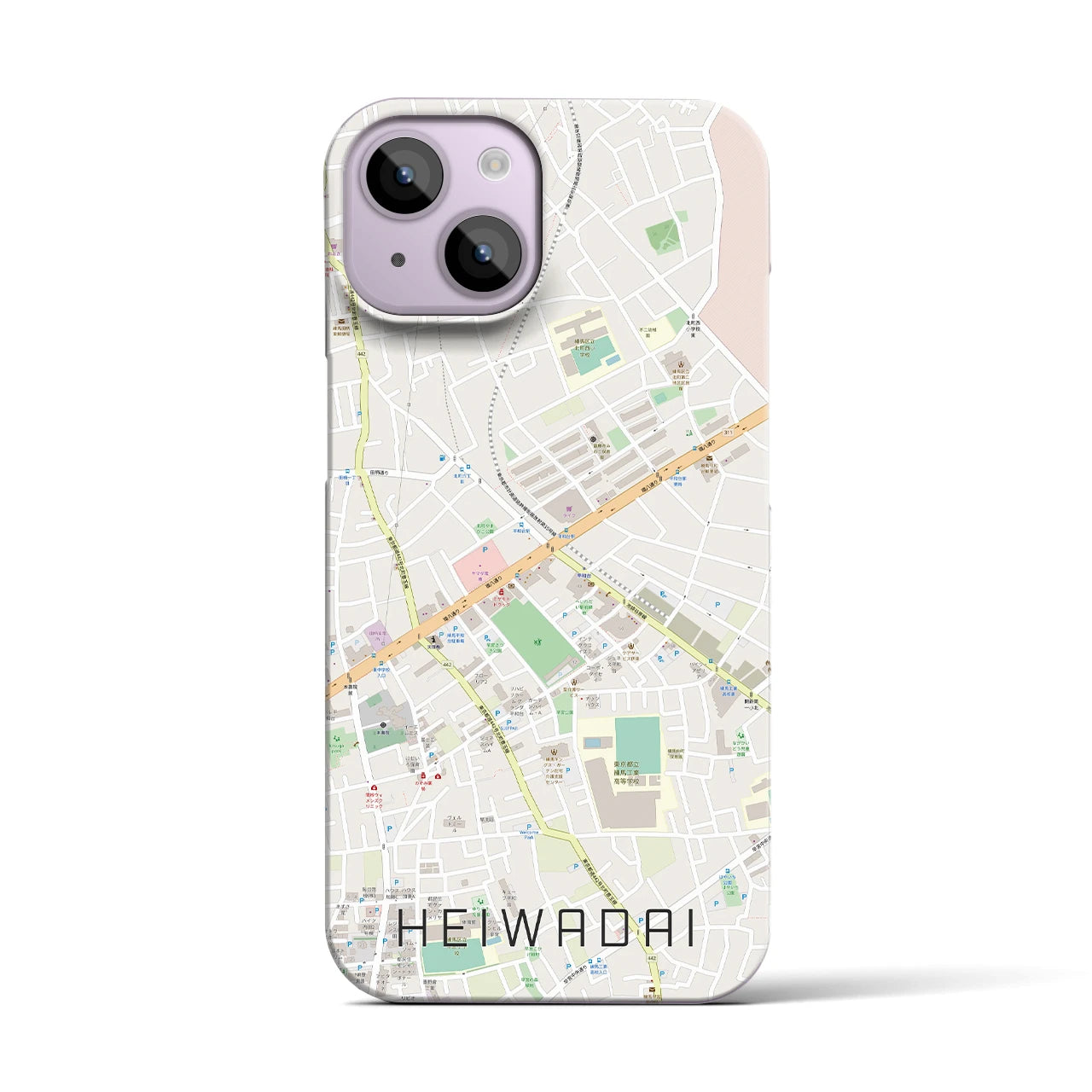 【平和台(東京都)】地図柄iPhoneケース(バックカバータイプ)