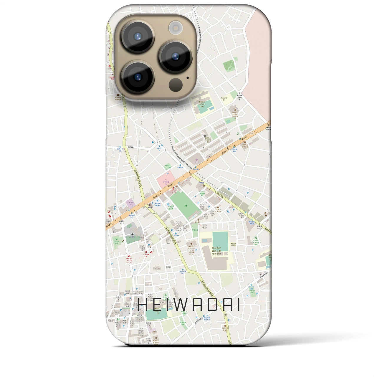 【平和台(東京都)】地図柄iPhoneケース(バックカバータイプ)