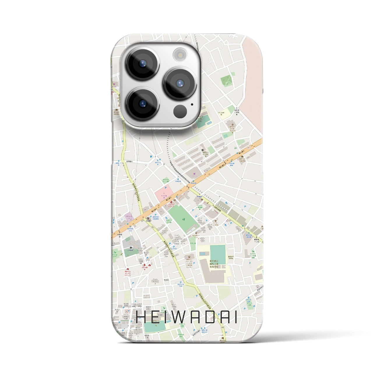 【平和台(東京都)】地図柄iPhoneケース(バックカバータイプ)