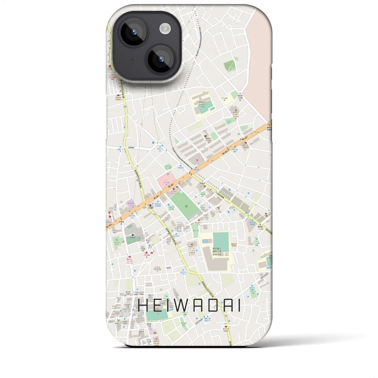 【平和台(東京都)】地図柄iPhoneケース(バックカバータイプ)