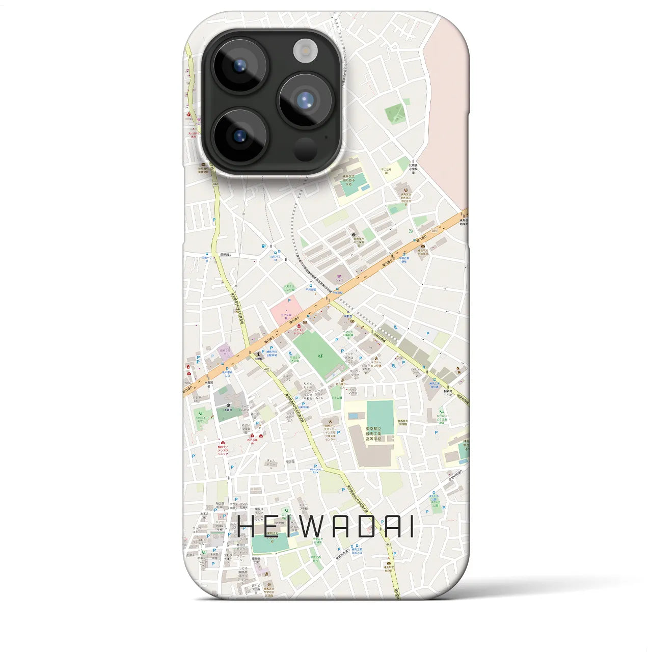 【平和台(東京都)】地図柄iPhoneケース(バックカバータイプ)