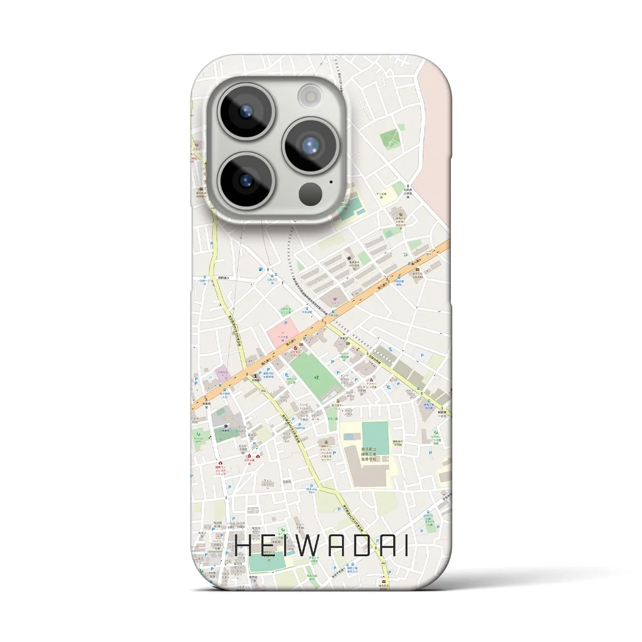 【平和台(東京都)】地図柄iPhoneケース(バックカバータイプ)