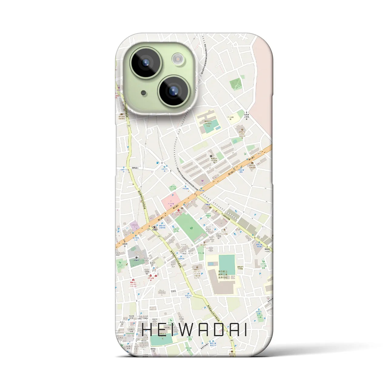【平和台(東京都)】地図柄iPhoneケース(バックカバータイプ)