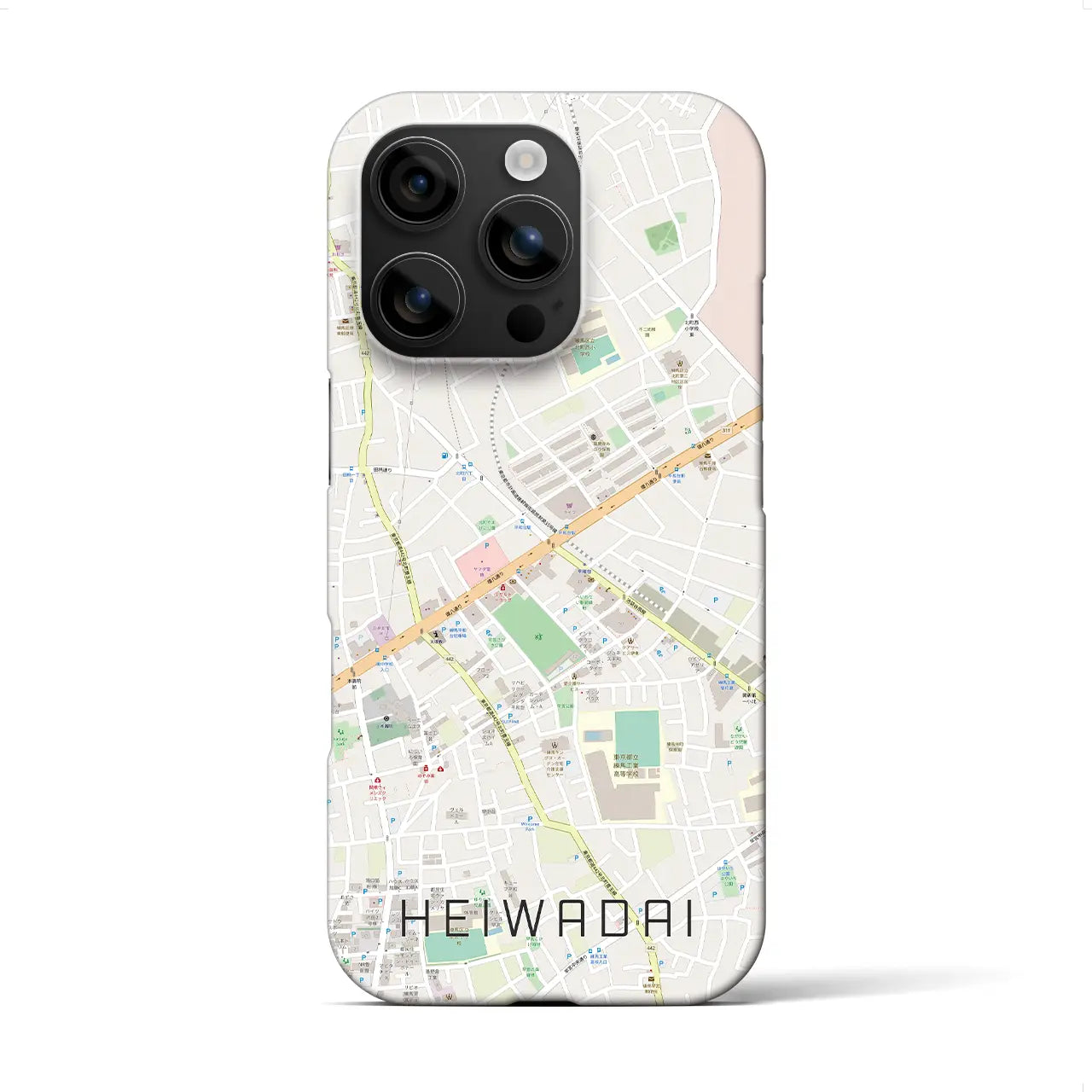 【平和台(東京都)】地図柄iPhoneケース(バックカバータイプ)
