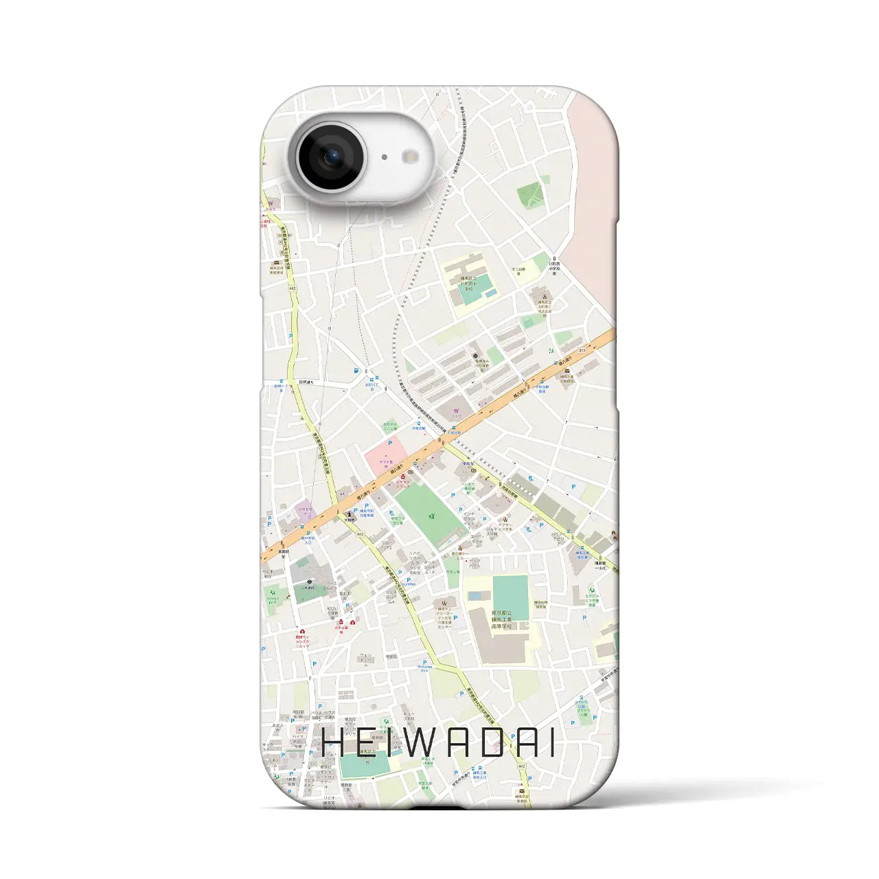 【平和台(東京都)】地図柄iPhoneケース(バックカバータイプ)