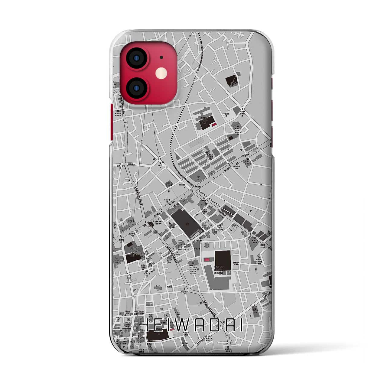 【平和台(東京都)】地図柄iPhoneケース(クリアタイプ)