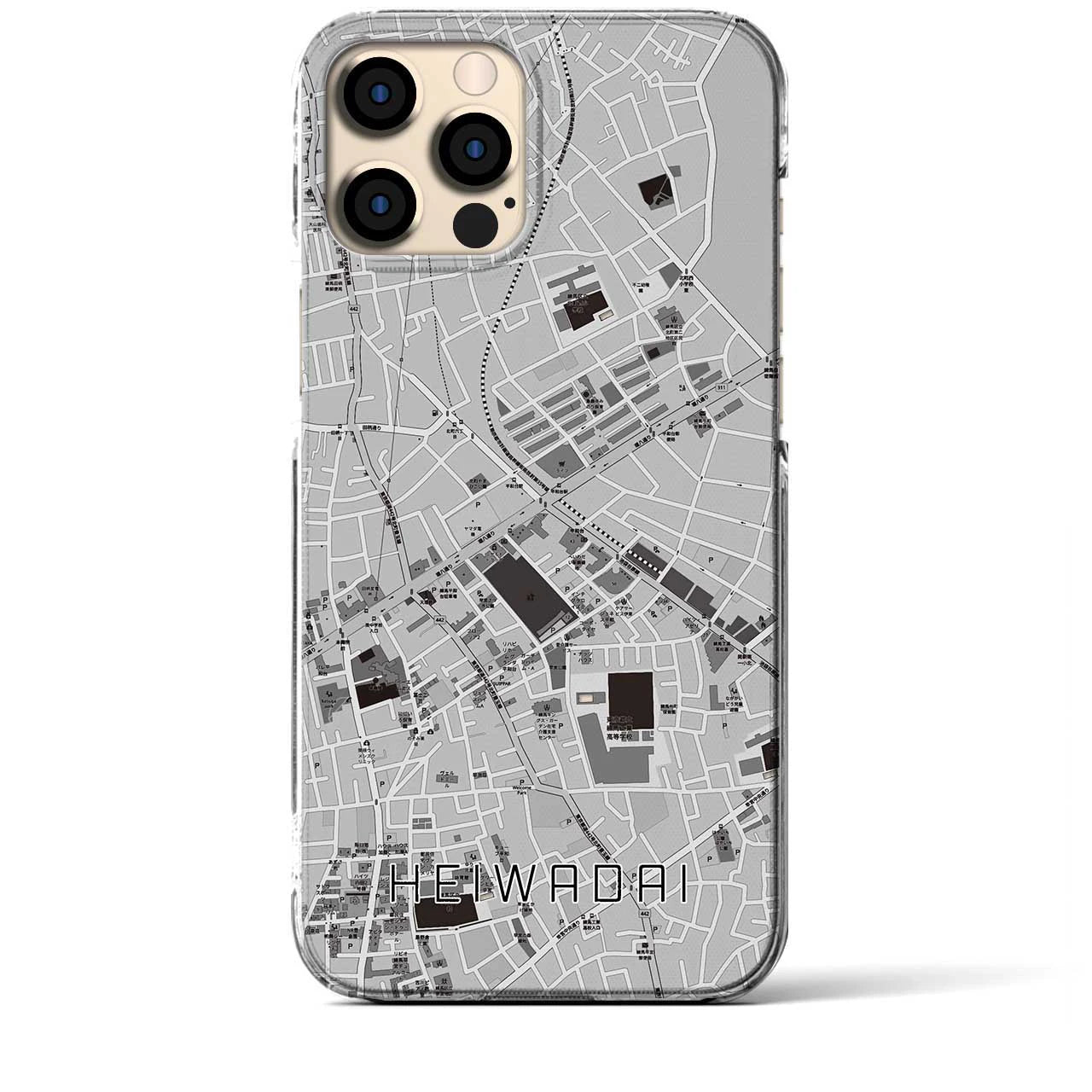 【平和台(東京都)】地図柄iPhoneケース(クリアタイプ)