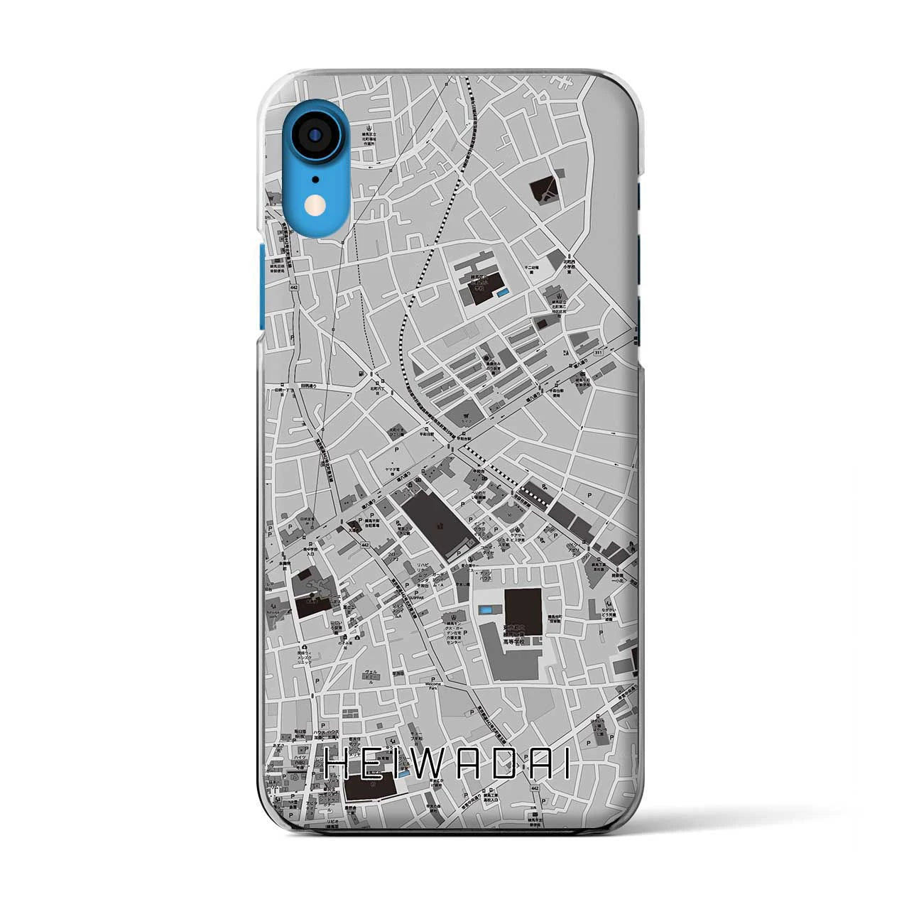 【平和台(東京都)】地図柄iPhoneケース(クリアタイプ)