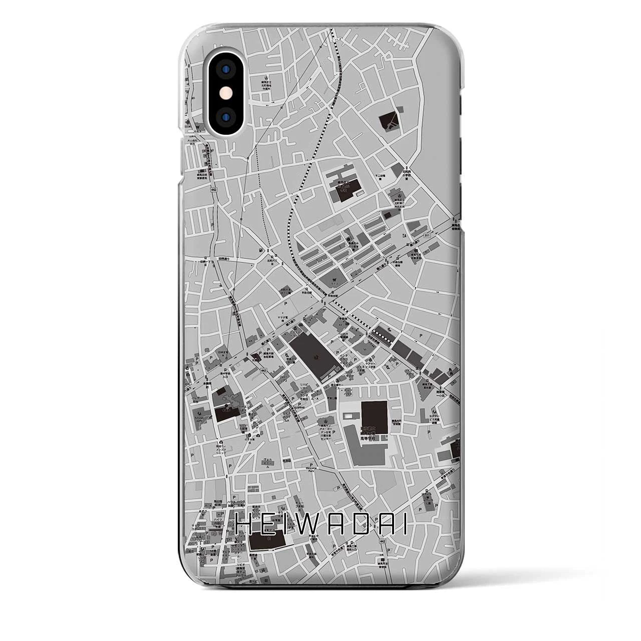 【平和台(東京都)】地図柄iPhoneケース(クリアタイプ)