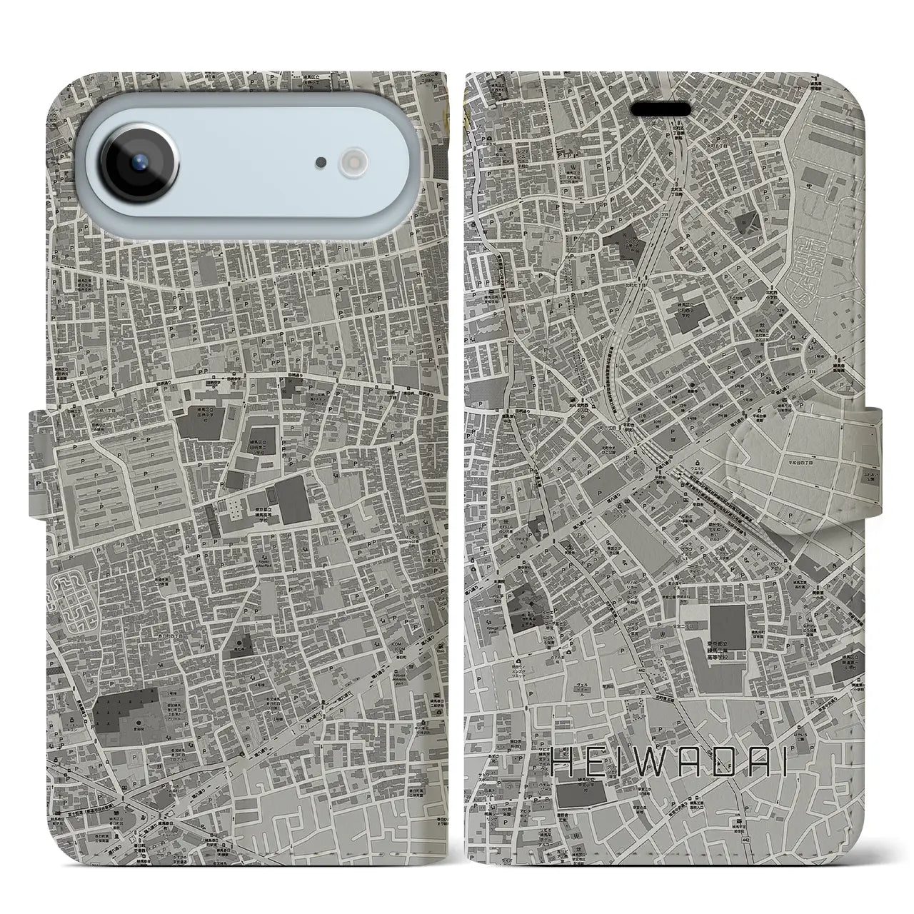 【平和台(東京都)】地図柄iPhoneケース(手帳タイプ)