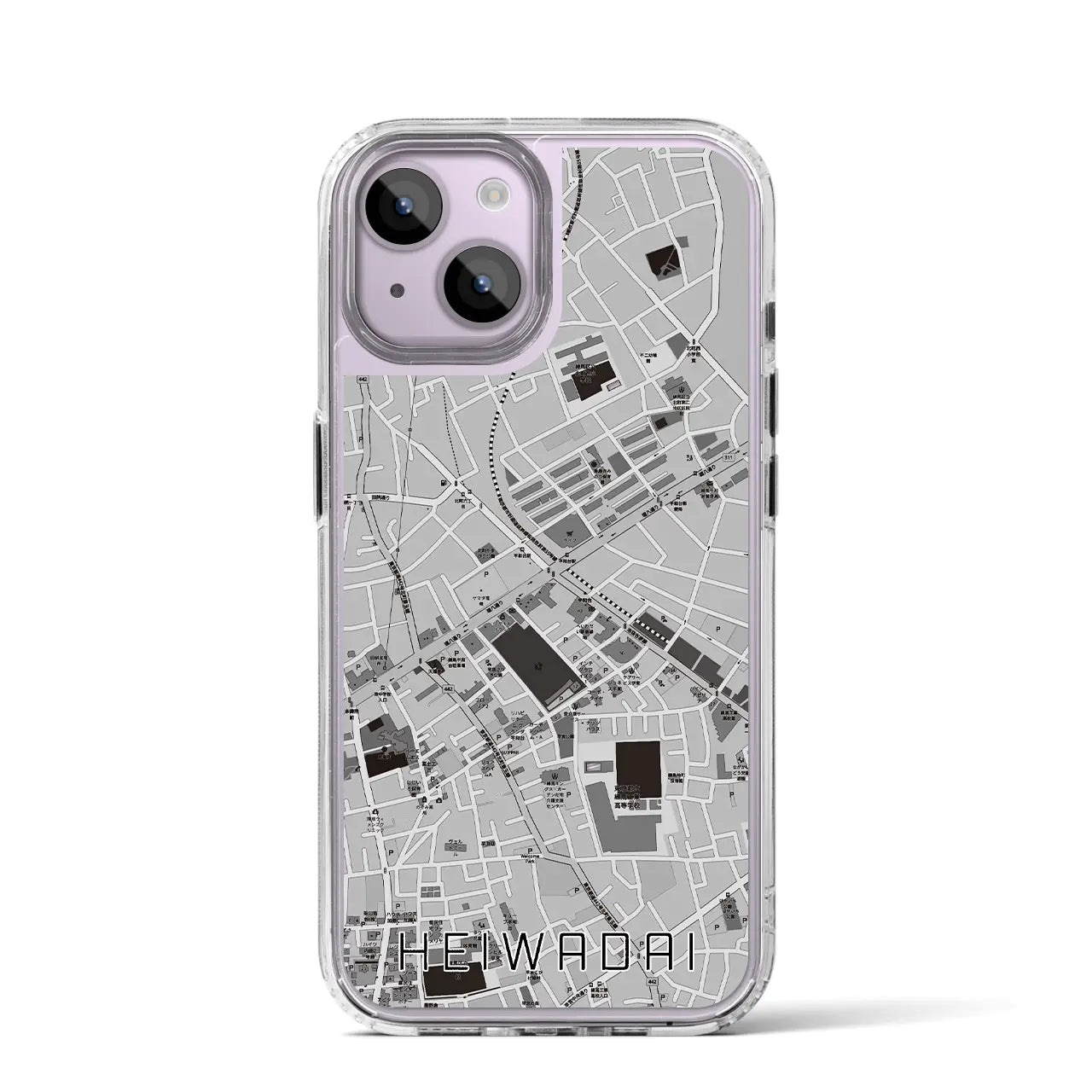 【平和台(東京都)】地図柄iPhoneケース(MagSafeタイプ)