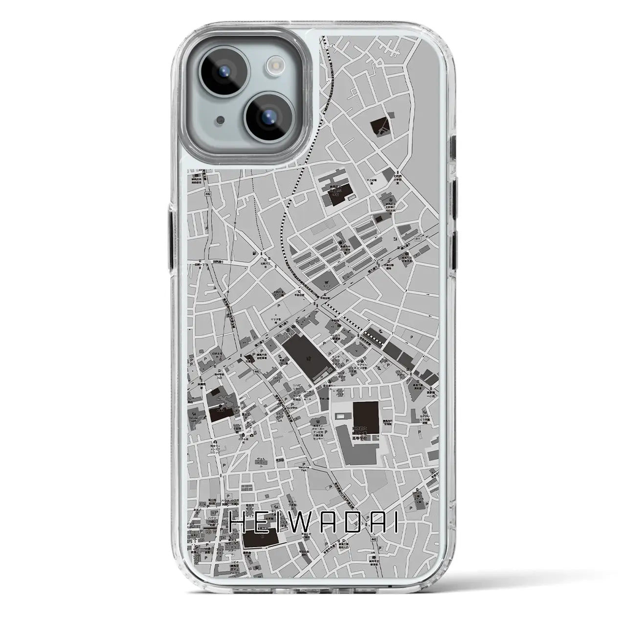 【平和台(東京都)】地図柄iPhoneケース(MagSafeタイプ)