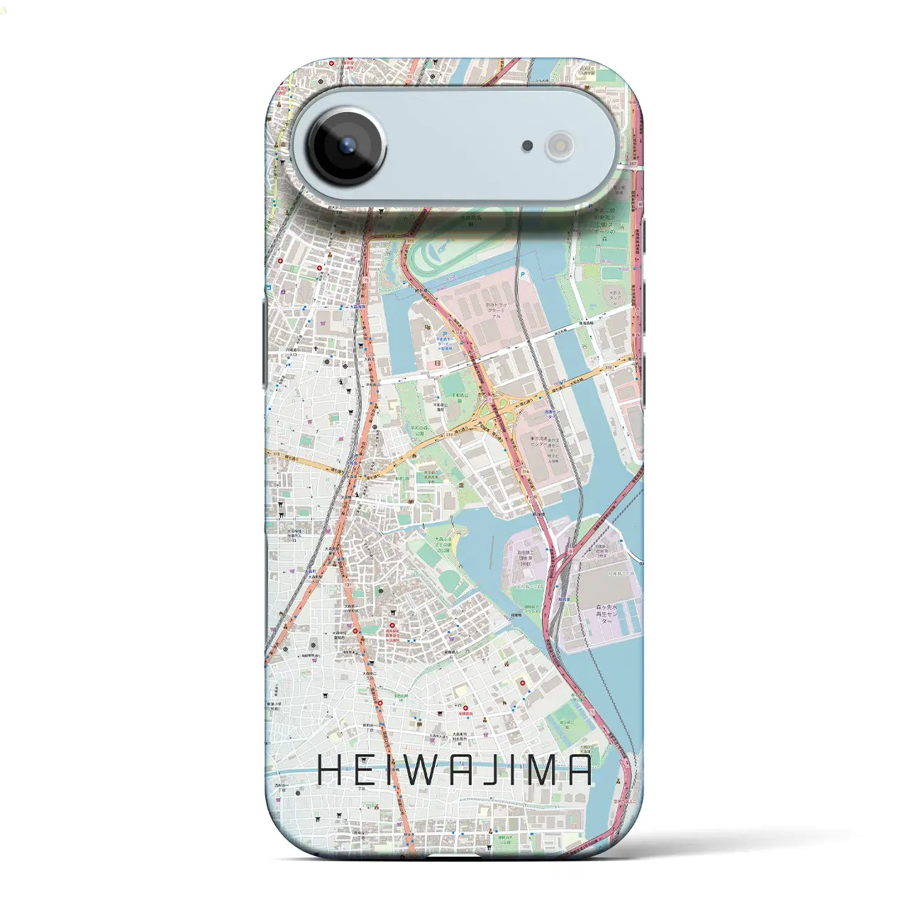 【平和島(東京都)】地図柄iPhoneケース(バックカバータイプ)