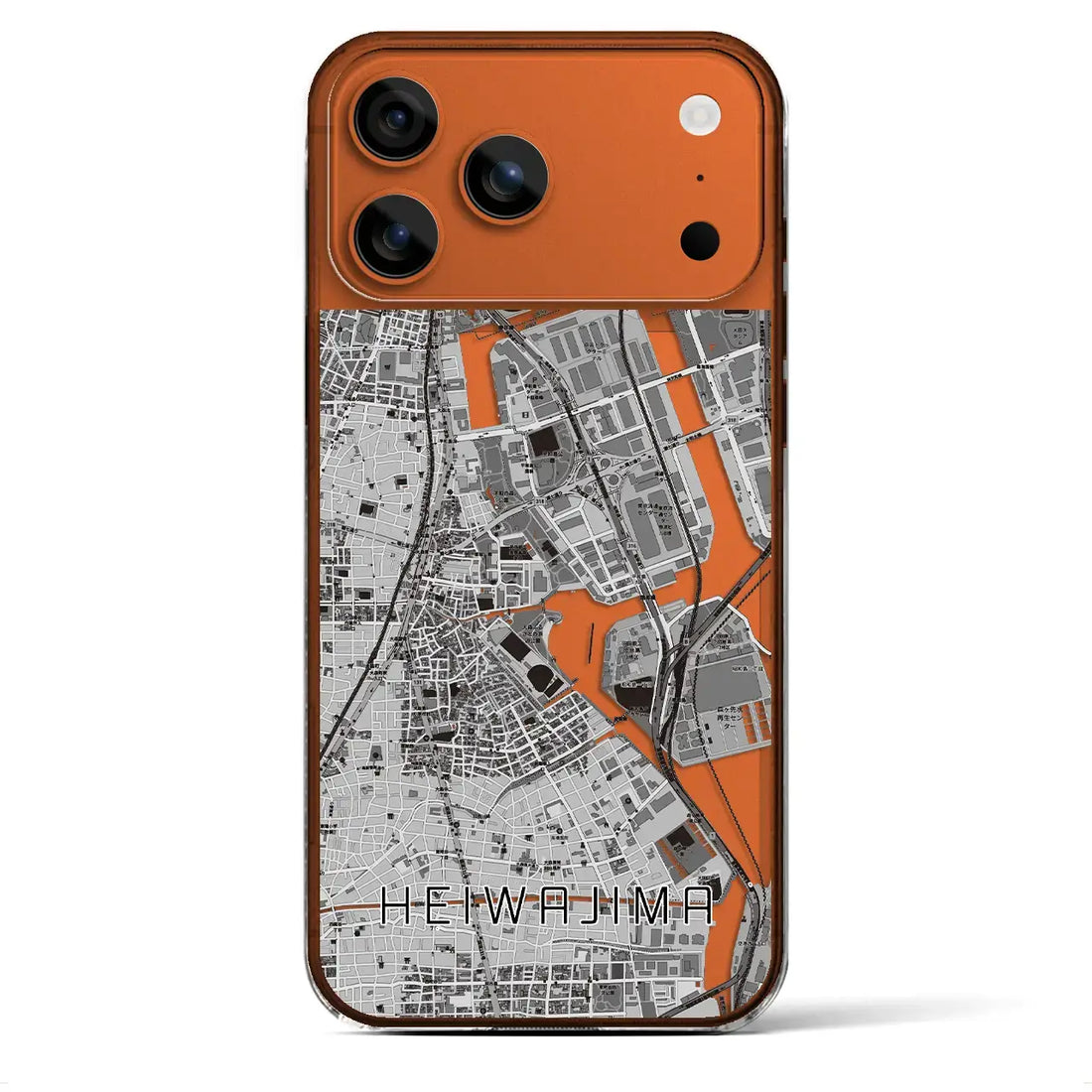 【平和島(東京都)】地図柄iPhoneケース(クリアタイプ)