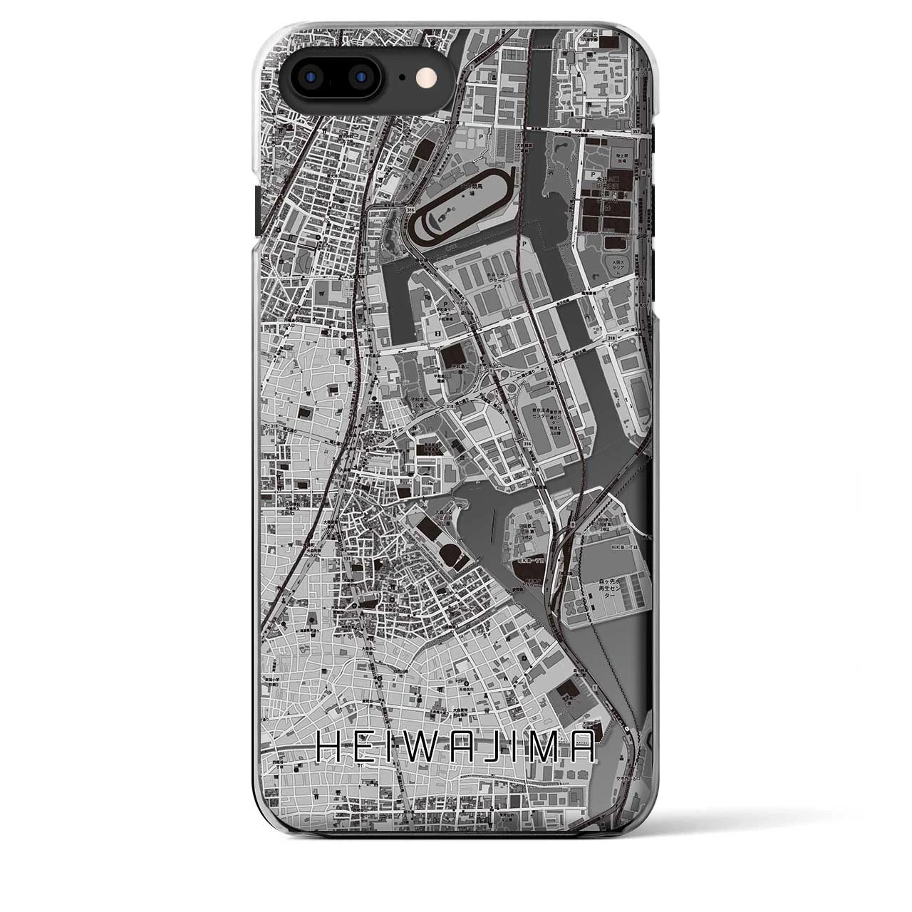 【平和島(東京都)】地図柄iPhoneケース(クリアタイプ)