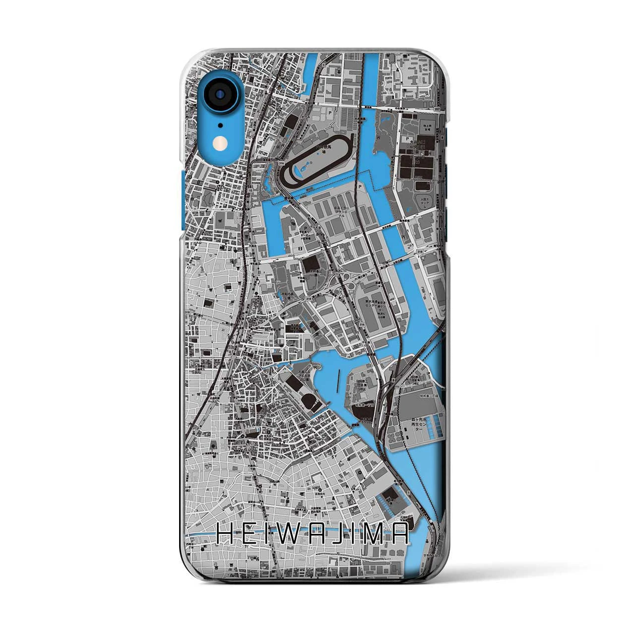 【平和島(東京都)】地図柄iPhoneケース(クリアタイプ)