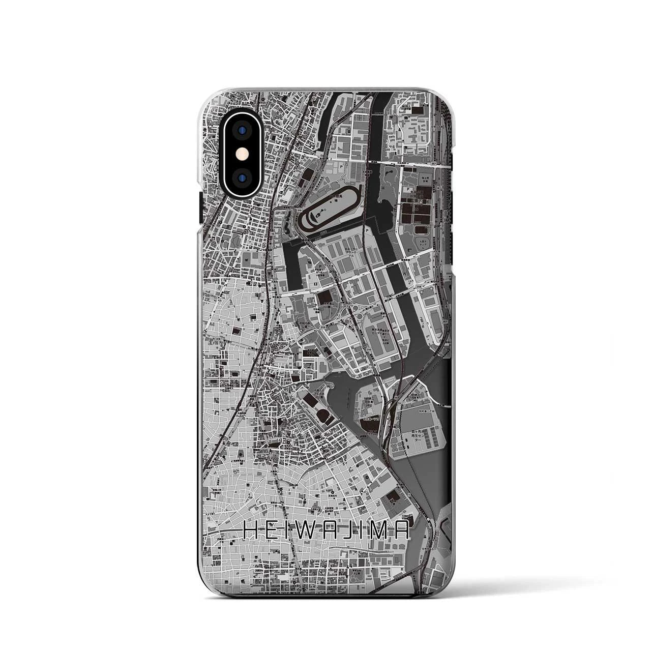 【平和島(東京都)】地図柄iPhoneケース(クリアタイプ)