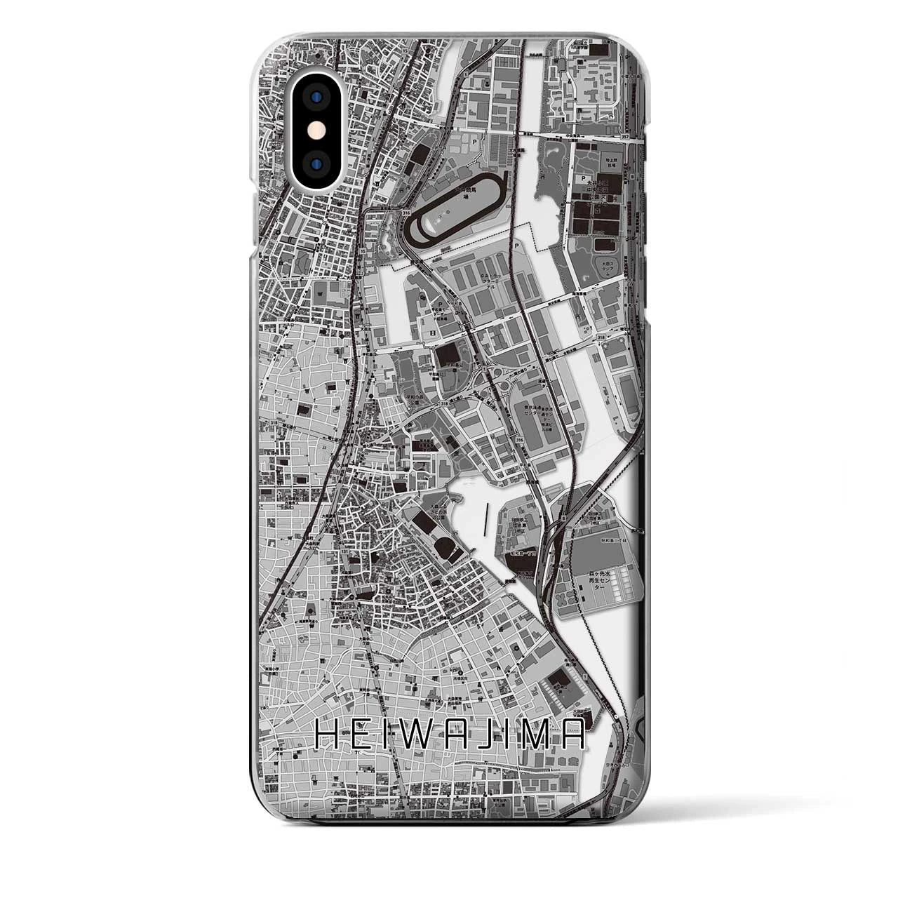 【平和島(東京都)】地図柄iPhoneケース(クリアタイプ)