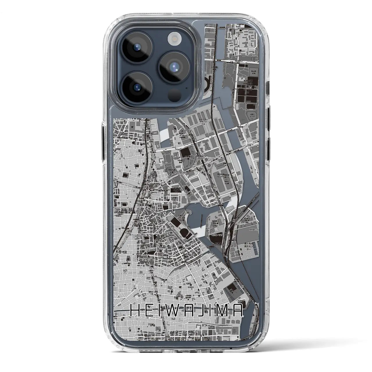 【平和島(東京都)】地図柄iPhoneケース(MagSafeタイプ)