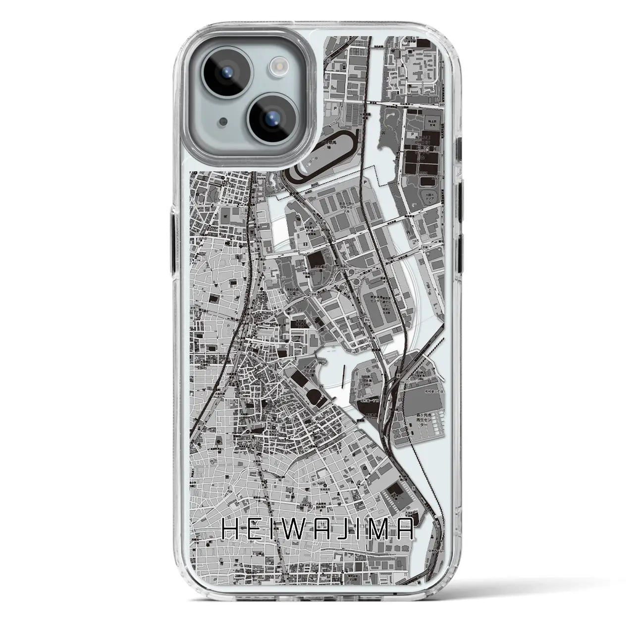 【平和島(東京都)】地図柄iPhoneケース(MagSafeタイプ)