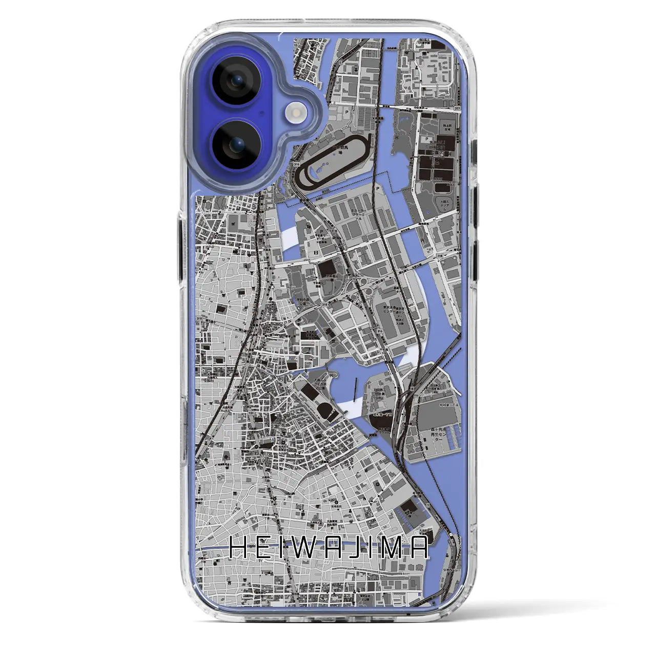 【平和島(東京都)】地図柄iPhoneケース(MagSafeタイプ)